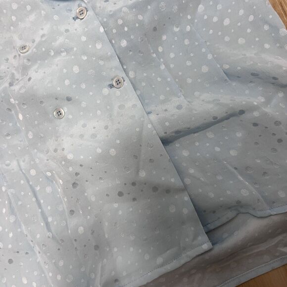 NWT Vintage 70s 80s NEIMAN MARCUS Deadstock 100% Silk Collared Sailor Blouse 8 - Picture 7 of 10